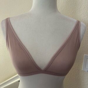 Parade Sexy Silky Mesh Plunge Bralette color nude NWOT size XS